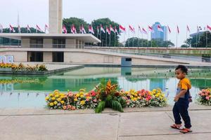 Jakarta, Indonesien im August 2022. Besucher, die Flora und Fauna lieben, besuchen die Ausstellung Flona 2022 auf dem Banteng-Feld im Zentrum von Jakarta. foto