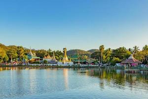 wat jong klang und wat jong kham beim Maehongson Provinz, Norden von Thailand foto