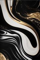 elegant Schwarz, Weiss, und Gold Marmor Hintergrund Textur zum verwenden im Design Projekte foto