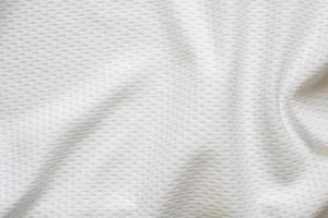 weißer sportbekleidungsstoff fußballtrikot trikot textur hintergrund foto