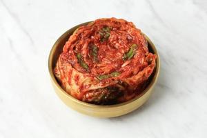 Koreanisch National Küche. Peking Kohl Kimchi rollen foto