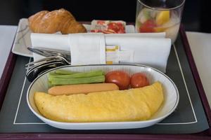 Flugzeug Frühstückstablett