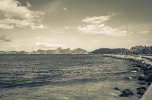 Flamengo Strandpanoramablick und Stadtbild Rio de Janeiro Brasilien. foto