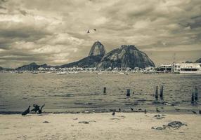 Zuckerhut Berg und botafogo Strand Rio de Janeiro Brasilien. foto