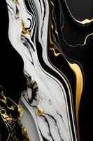 elegant Schwarz, Weiss, und Gold Marmor Hintergrund Textur zum verwenden im Design Projekte foto