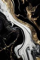 elegant Schwarz, Weiss, und Gold Marmor Hintergrund Textur zum verwenden im Design Projekte foto