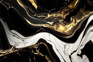 elegant Schwarz, Weiss, und Gold Marmor Hintergrund Textur zum verwenden im Design Projekte foto