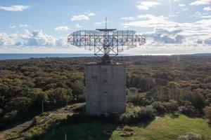 Lager Held Zustand Park und das halbautomatisch Boden Umgebung Salbei Radar Einrichtung, jetzt stillgelegt im Montauk, lange Insel. foto