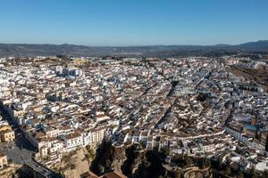 Antenne Aussicht von das Stadt von Ronda im Málaga, Spanien. foto