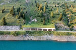 Lago Fedaia Fedaia See , fassa Schlucht, Trentino Alt Etsch, ein künstlich See und ein Damm in der Nähe von canazei Stadt, gelegen beim das Fuß von marmolada Massiv. Fedaia See ist das Provinz von Belluno, Italien. foto