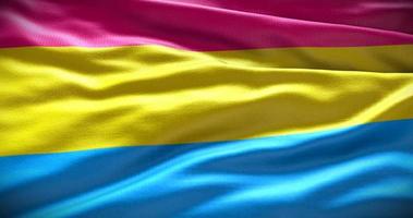pansexuell Zeichen Flagge Hintergrund. 3d Illustration foto