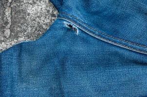 Reparatur alter Denim-Jeans-Textur, genähte Textur, blauer Jeans-Hintergrund, blaue Denim-Jeans-Textur, Jeans-Hintergrund foto