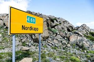 nordkap Zeichen im Schweden foto