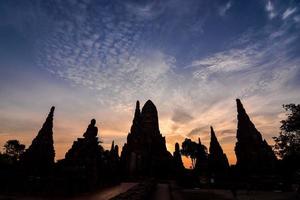 Sonnenuntergang Über das Tempel foto