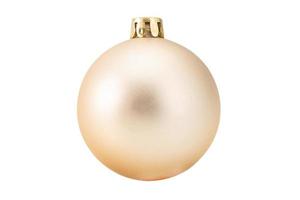 7128 Beige Weihnachten Ball isoliert auf ein transparent Hintergrund foto