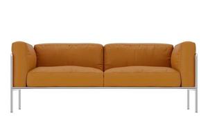 3 Orange Couch isoliert auf ein transparent Hintergrund foto