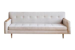 563 Weiß Sofa isoliert auf ein transparent Hintergrund foto