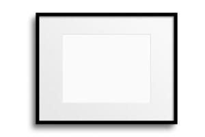 108 schwarz Landschaft Bild Rahmen Attrappe, Lehrmodell, Simulation isoliert auf ein transparent Hintergrund foto