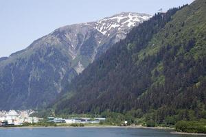 das Eingang zu juneau Stadt, Dorf und juneau Berg foto