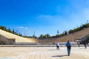 Athen Attika Griechenland 2018 berühmt panathenäisch Stadion von das zuerst olympisch Spiele Athen Griechenland. foto
