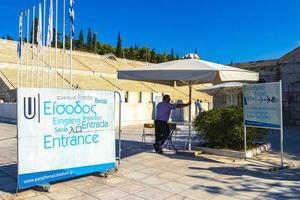 Athen Attika Griechenland 2018 berühmt panathenäisch Stadion von das zuerst olympisch Spiele Athen Griechenland. foto