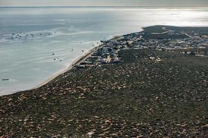 Denham Luftbild in Shark Bay Australien foto