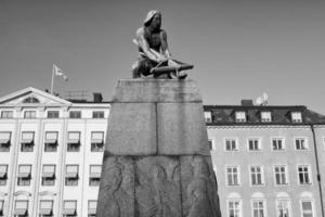 stockholm schweden hauptstadt in schwarz und weiß foto