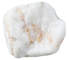 Kieselstein von Weiß Marmor natürlich Mineral Stein foto