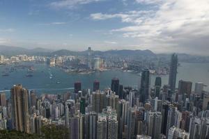 Hong kong China Panorama Aussicht von das Gipfel foto