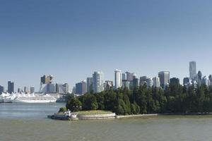 Vancouver Aussicht mit Kreuzfahrt Hafen foto