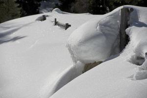 Dolomiten Schnee Panorama im Winter Zeit foto