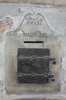 mittelalterlich Inschrift Mail Loch foto