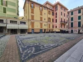 varazze alte mittelalterliche kirche kathedrale saint ambrogio ort meer steinteppich foto