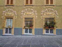 gemalt Haus bogliasco malerisch Dorf Genua Ligurien Italien foto