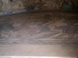 Antikes römisches Mosaik der Villa del Casale, Sizilien foto