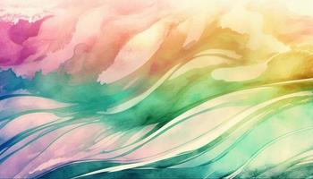 Aquarell Textur Wellen Sanft Farbe wellig Hintergrund foto