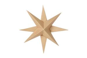 6697 Beige Weihnachten Star isoliert auf ein transparent Hintergrund foto