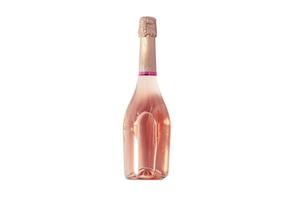 7586 Rosa Wein Flasche isoliert auf ein transparent Hintergrund foto