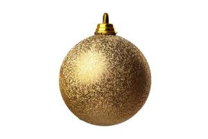 6785 Gold Weihnachten Ball isoliert auf ein transparent Hintergrund foto