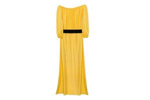 6053 Gelb lange Kleid isoliert auf ein transparent Hintergrund foto