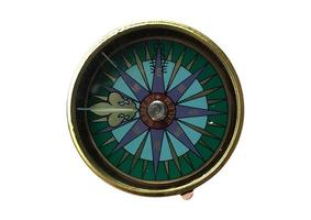 2695 Grün Kompass isoliert auf ein transparent Hintergrund foto
