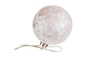 4169 Silber Weihnachten Ball isoliert auf ein transparent Hintergrund foto