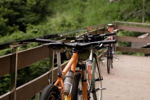 Fahrräder im das Park Hintergrund foto