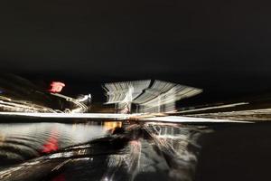 Amsterdam Kanäle Kreuzfahrt beim Nacht Brücke foto