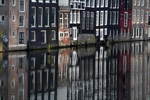 Gebäudedetail im Stadtzentrum von Amsterdam foto