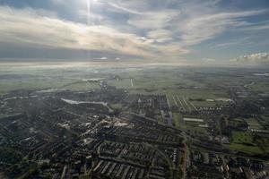 nebel und wolken amsterdam area luftaufnahme foto