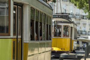 Lissabon Kabel Auto traditionell Wagen foto