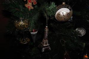 Glas handverzierte Weihnachtskugel Detail foto