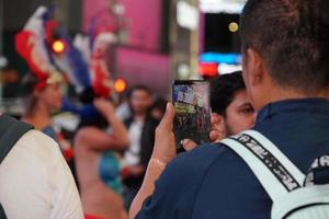 New York, USA - 25. Mai 2018 - Times Square voller Menschen foto