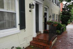 Georgetown DC Washington Häuser unter dem Regen foto